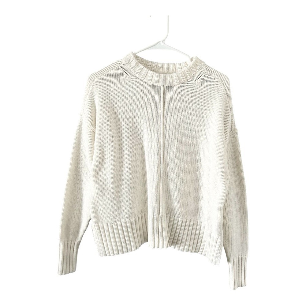 A New Day Off White Crewneck Cotton Acrylic Sweater Size Small